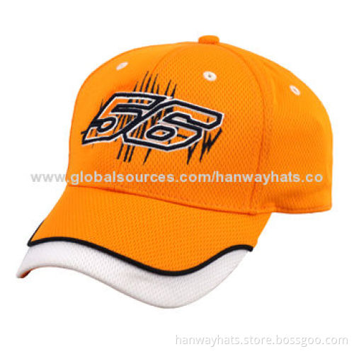 Honeycomb cap with piping and embroidery